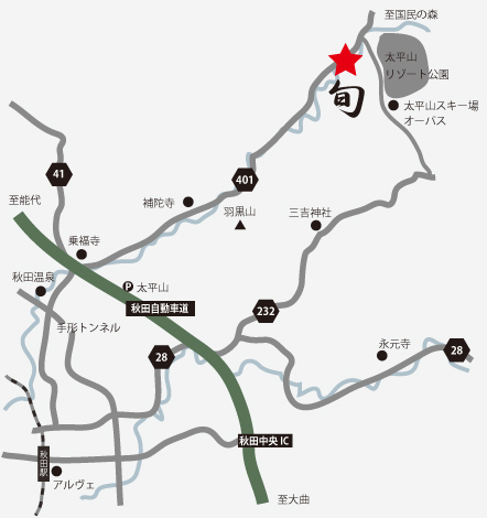 秋田市のレストラン 旬の地図
